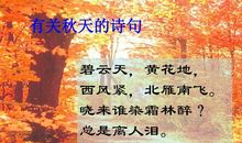 关于秋的诗句