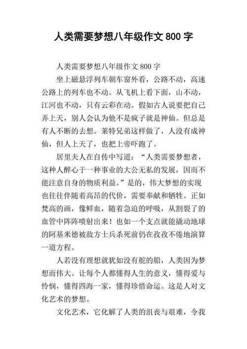 梦作文800字