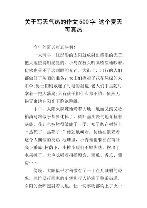 今年夏天写了600个字