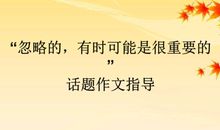 忽略的有时是最重要的作文600字