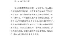 春天的早晨作文