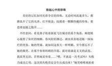 拾起心中的珍珠作文