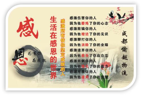 保持一点感激,在心里写下