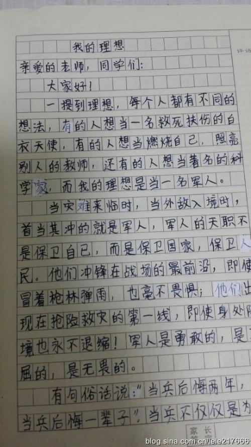 我理想的作文是老师