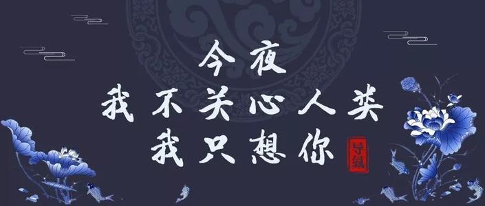 经典语录：我今晚不在乎人类，我只是想念你