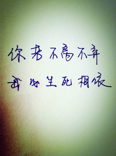 如果您真诚，我们将在未来共同生活