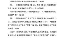 秋天的怀念作文500字