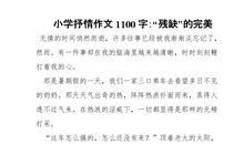 残缺与完美作文