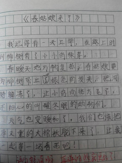 300字写春天的作文