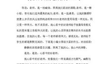 我心目中的好老师初中作文