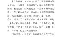 秋雨作文400字