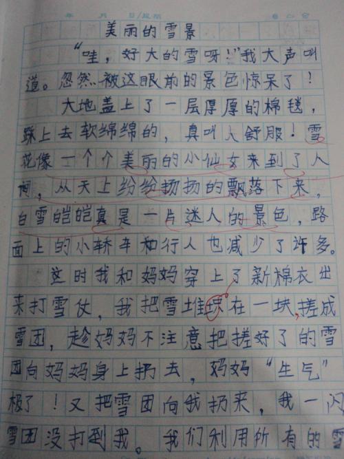 寒假写的800字