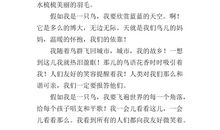 假如我是一只鸟作文300字