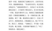 学自行车作文400字