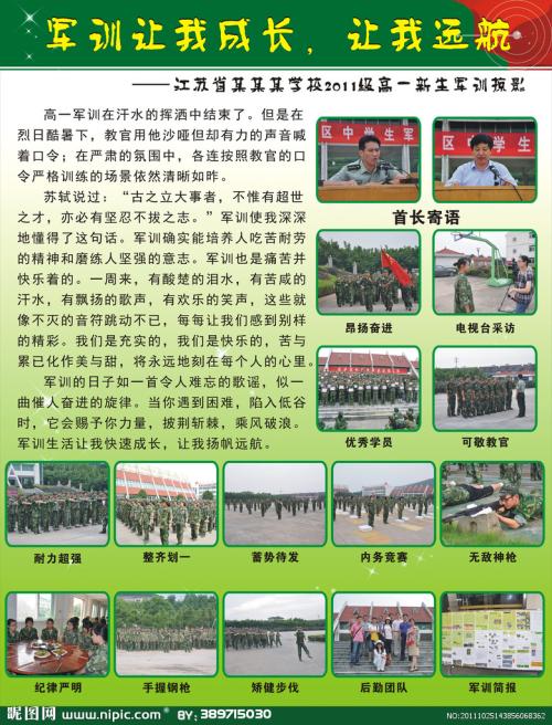 我的军训生活构成