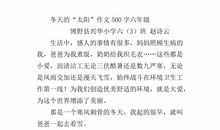 冬天来了作文500字
