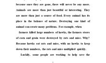 保护动物作文350字