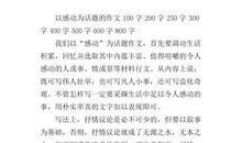 感动的作文100字