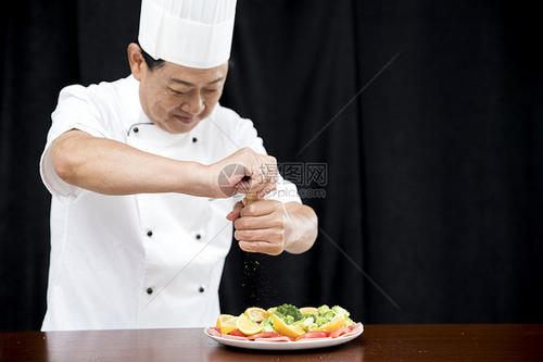 肉，调味料和厨师