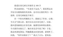 作文学打羽毛球