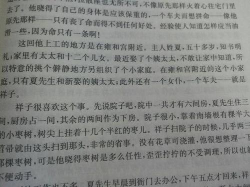 骆驼祥子大纲400字