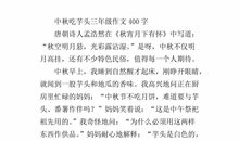 难忘的中秋节作文400字