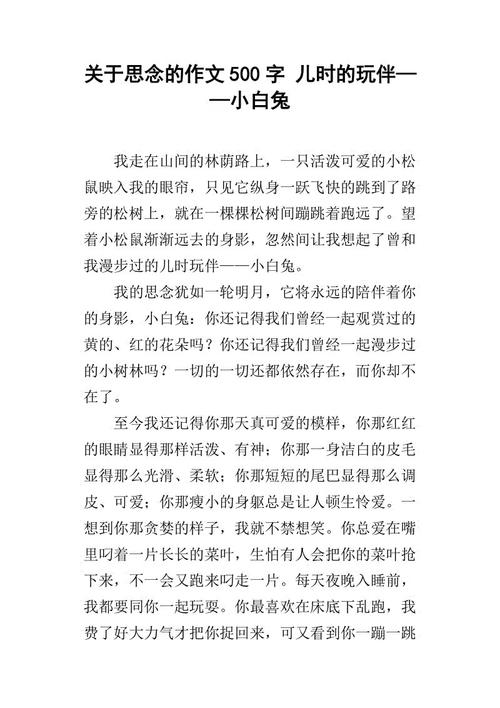 有关作文500字