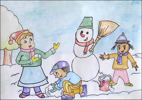 二年级下雪了
