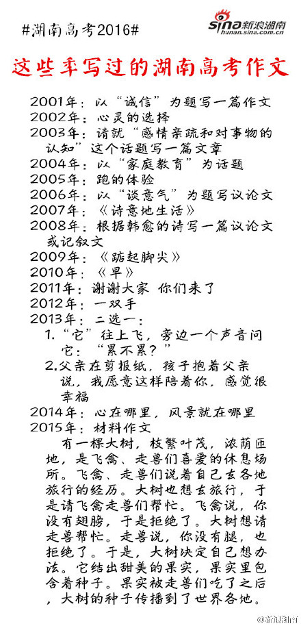 2016年全国高考全科目全国第一卷：给母亲的信