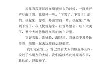 三年级作文下雪