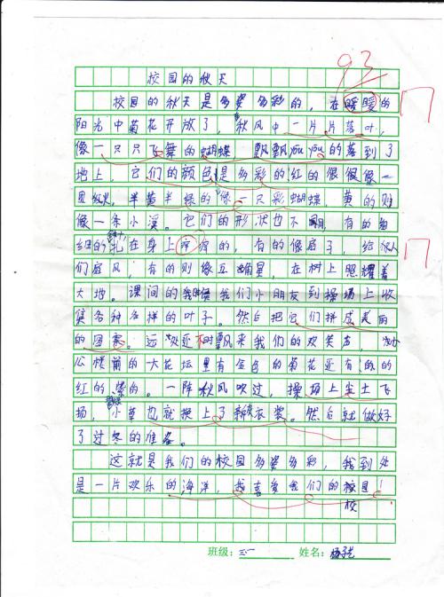我们的校园作文200字