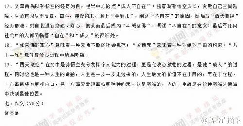 2016年高考全场作文上海论文:温柔与内心