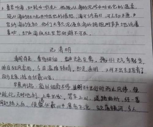 二年级清明节的组成