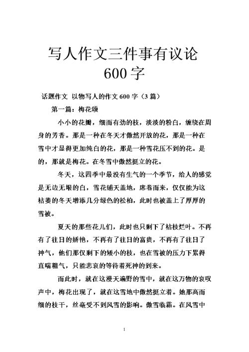 再试一次写600个字