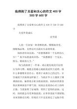 我关怀500个单词