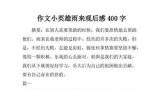 缩写小英雄雨来450字