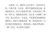 我得到了表扬250字作文