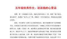 有关心里话的作文