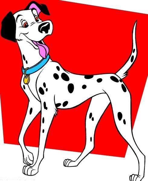 两只小花狗组成