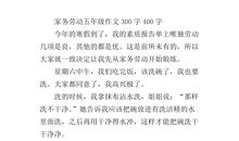 家务劳动作文600字