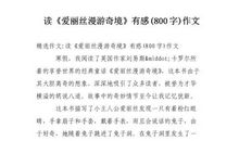 爱丽丝漫游奇境读后感400字