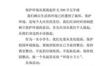 环境污染作文300字