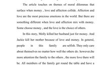 爱情与金钱英文读后感