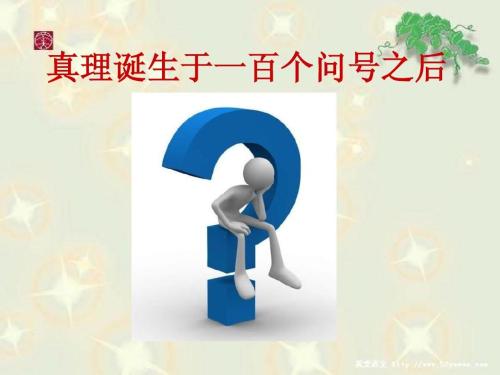 真相是在一百个问号之后诞生的