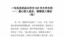 一句名言给我的启示200字