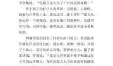 美丽的草原作文