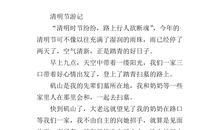 清明节作文500字