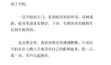 开学的第一天作文