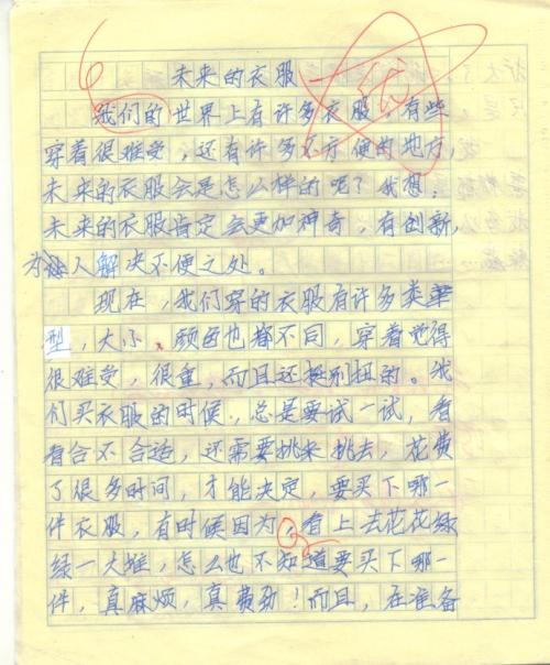 未来的衣服组成