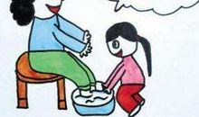 给妈妈洗脚的作文